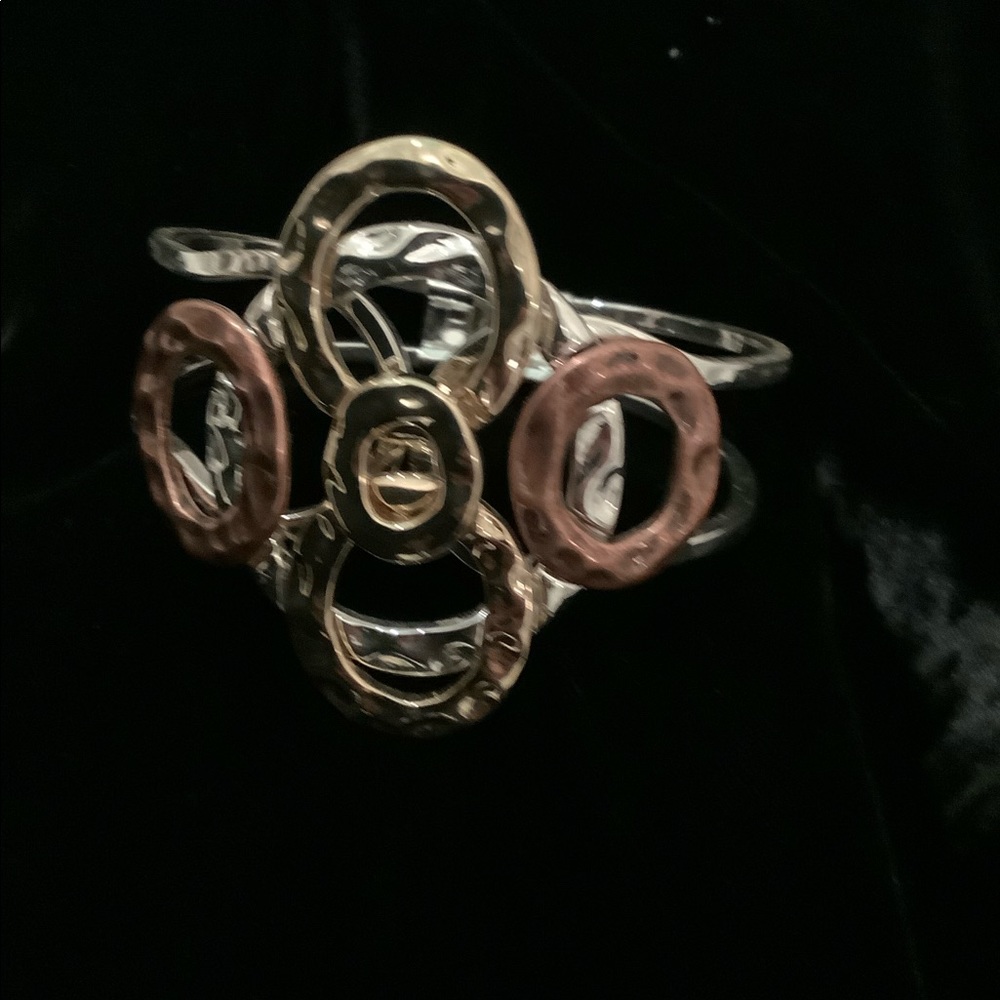 Tri-Tone Hinged Bracelet